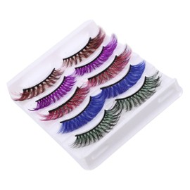 OHPHCALL 5 Pairs Natural Eyelash Extensions Manga Lashes Women's False Lashes Faux Eyelashes