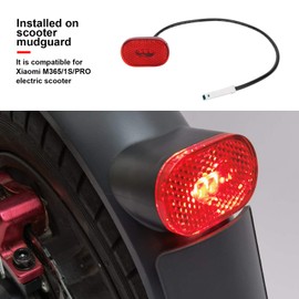 VGEBY Luz Trasera de Scooter Eléctrico, Luz Trasera de 3 LED para Scooter Eléctrico, Luz Trasera en Guardabarros, Luz de Advertencia de Freno para PRO2
