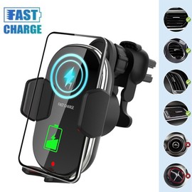 Universal 360° Wireless Car Phone Charger Holder 15W Fast Charging Air Vent Mount Clamping