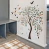 Large Willow Tree Wall Decal with Flying Birds, Nature Peel