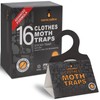 Sancodee 16 Pack Clothes Moth Traps with Natural Pheromones, Clothing