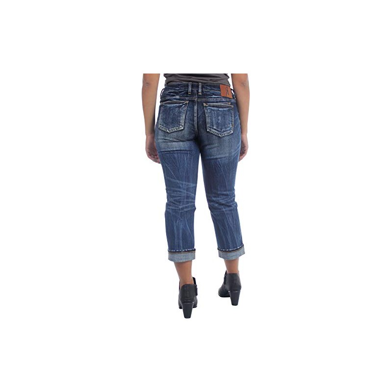 Rock Revival - Womens Stephani P Cuffed Capri Jeans, Color