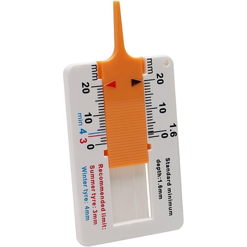 1Pc Brown Depth Gauge Tire Bearing Tape Measure 0-20 mm,