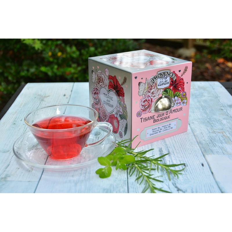 Provence d'Antan Organic Herbal Tea Cube 24 Sachets Metal