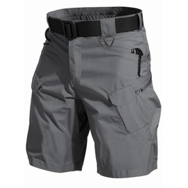 AUTIWITUA Men's Hiking Cargo Shorts Quick Dry 9" Lightweight Tactical Work Shorts with Pockets(No Belt) Dark Grey