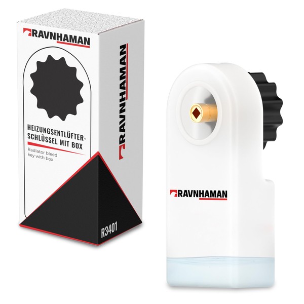 RAVN HAMAN Heater bleeder with practical collection container, vent key,