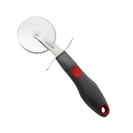 Cortador de Pizza Clásico con Rueda Metálica Afilada EKCO Evolution, Color Gris, 100% Acero Inoxidable de Alta Resistencia, Mango Ergonómico Soft Toch