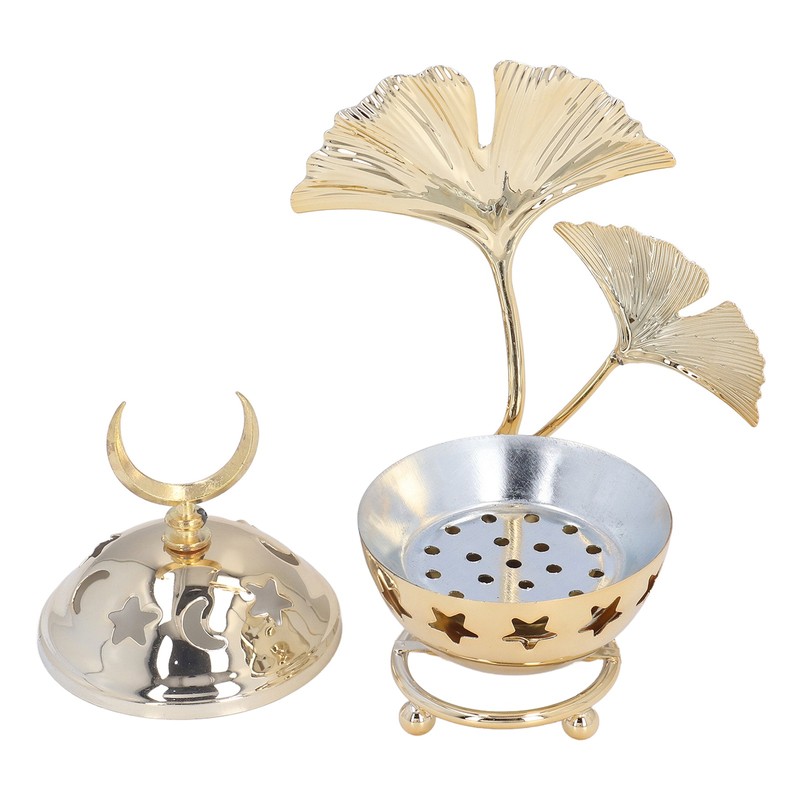 Candle Holder Arabian Star Moon Ginkgo Shape Metal Candle Holder