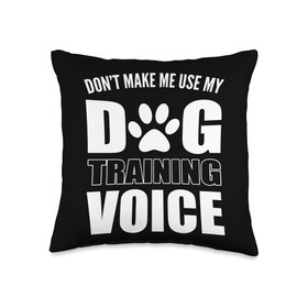 Dog training voice Tricks, Keywords, Signals Dog Training Voice Animal Trainer Throw Pillow, 16x16, Multicolor