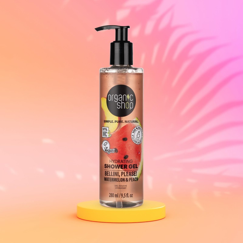 Organic Shop Hydrating Shower Gel Bellini, Please! Watermelon & Peach,