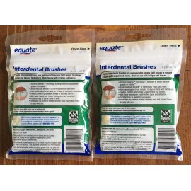 EQUATE 2 Pack of Equate Interdental Brushes for Tight Spaces 20ct each