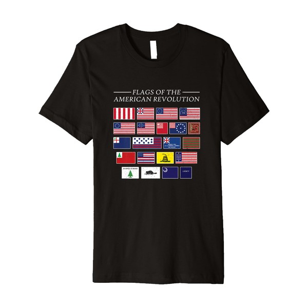 Flags of the American Revolution Historical Chart Premium T-Shirt