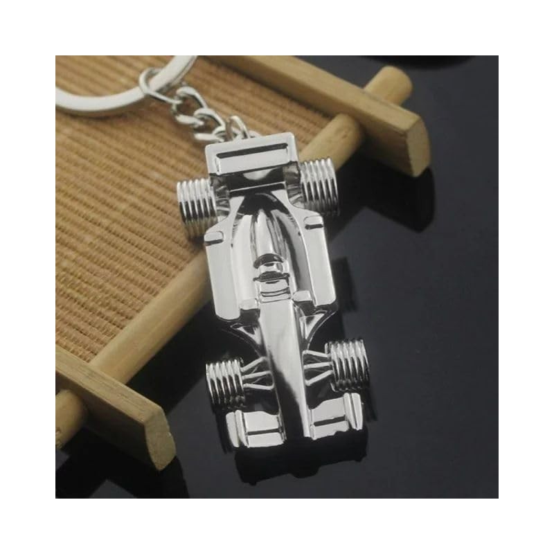Seadiquiet Silver Novelty F1 Formula 1 Racing Car Charm Keyring