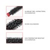 Small Round Hair Brush, Mini Ultra Thin Aluminum Tube Nylon