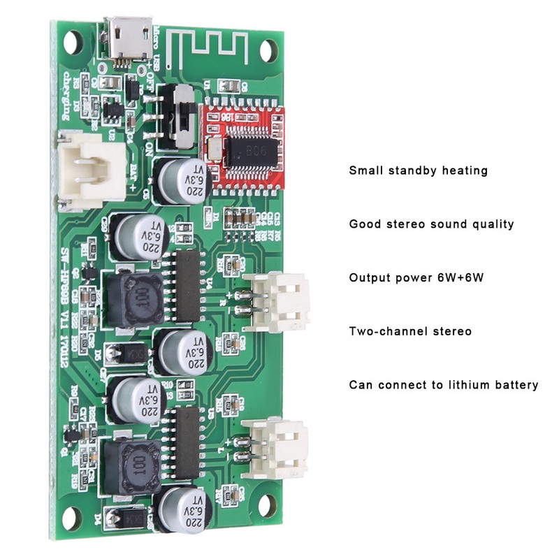 HF69B Power Amplifier Board Speaker Modified Board 2x6W Compatible with