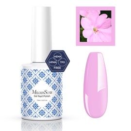 MelodySusie Fleurwee Plant Based Gel Nail Polish, Hema Free Purple Pink Nail Polish, Soak Off UV LED Gel Polish Gift for Women 21 Non Toxic Long Lasting Nail Art Manicure Salon DIY at Home P44