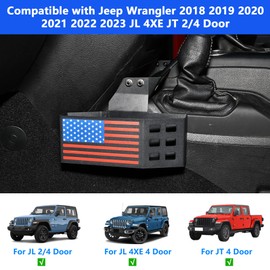 West-xingzhe 2 Pcs Metal Gear Shift Storage Box Organizer Compatible with 2018-2023 Jeep Wrangler JL 4XE Gladiator JT Center Console Shifter Side Tray Storage Box Interior Accessories