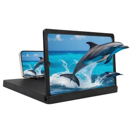 Big Screen Phone Magnifier, 2026 New 3D HD Screen Expander, Movie Screen Amplifier Foldable Phone Stand for Travel, Portable Magnifying Screen for Elderly (12 inch)
