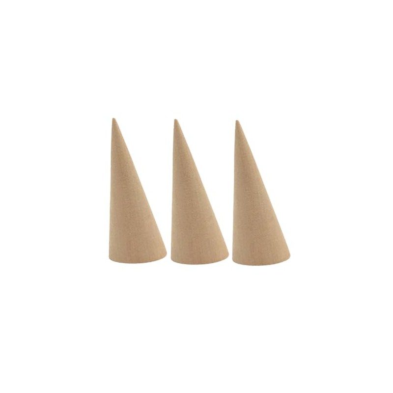 Baluue 3piezas Soporte De Anillos De Cono Exhibidor De Joyería