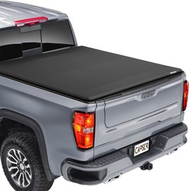 CAPSER 5.8FT Soft Roll Up Truck Bed Tonneau Cover Compatible with 2019-2023 Chevy Silverado/GMC Sierra 1500 Fleetside 5.8 ft Bed(69.9")