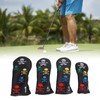 4Pcs Skull Golf Club Head Covers Golf Club Headcovers Colorful