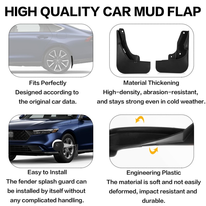 PSLER Fit for 2023 2024 2025 11th Accord Mud Flaps