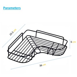 SLEEC 2 Pack Shower Organiser, Bathroom Shelves Wire Shower Corner Caddy Shower Shelf Bathroom Caddy Shelf No Drilling shower storage Corner Shelf Metal Shower Caddy Iron Shower Tidy ( Black )