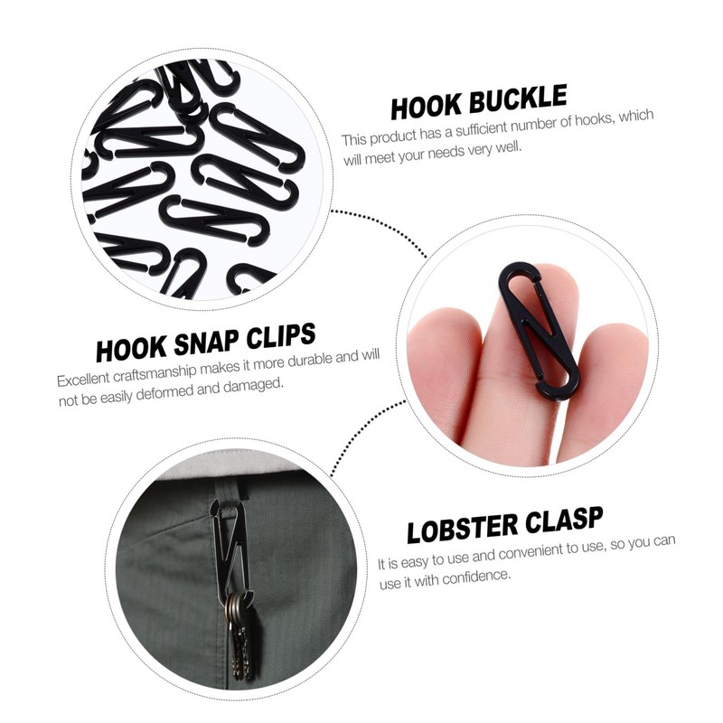 Operitacx Figure 8 Hook Buckle Lanyard Snap Clip Lobster Clasp