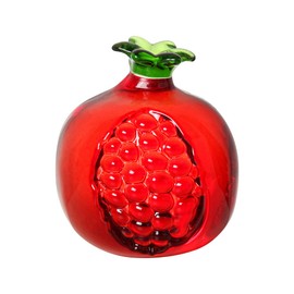JOONOR Crystal Pomegranate Statue Ornament Decorative Artificial Fruit Glass Figurine Tabletop Paperweight Crystal Ornament for Home Office,Pomegranate