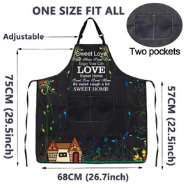 ENSIANTH Sweet Home Apron Housewarming Gifts New Home Kitchen Apron for Women Men with Pockets New House New Apartment Gift (new home apron)