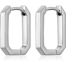 Miaofu Hoop Earrings Gold for Women Small Hoop Earrings Small Sleeper Hoops Huggie Hinged Earrings (16/18/21/25 mm), Sterling Silver