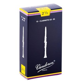Vandoren CR101 BB Traditional Clarinet Reeds, Strength 1, Box of 10