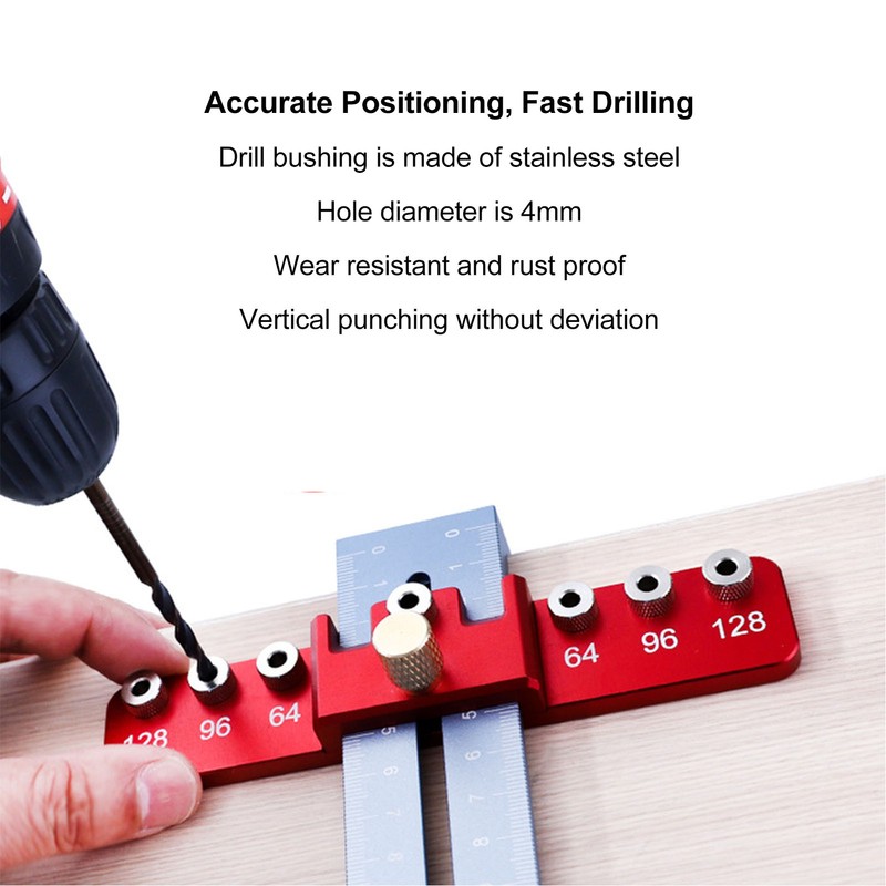 Cabinet Hardware Jig Accurate Fast Small Woodworking Drilling Guide Tool