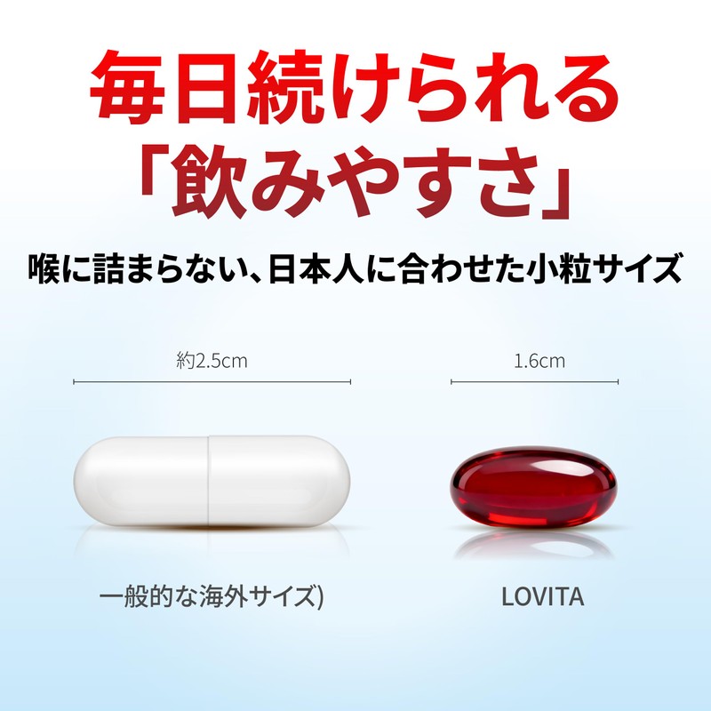 LOVITA クリルオイル 100% 南極オキアミ由来 Superba Boost™採用 リン脂質56%高配合 オメガ3 (EPA/DHA/コリン/アスタキサンチン) 飲みやすい小粒