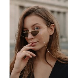 PEARLADA 18k Gold Baroque Pearl Glasses Chain for Women, Mask Lanyard Necklace, Reading Eyeglass Holder, Eyewear Retainer Sunglasses String Strap