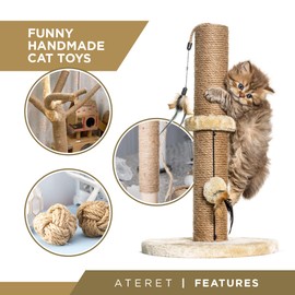 ATERET Sisal Rope I Natural Fiber Twisted Sisal Rope I 3/8 inch x 500 feet I Multipurpose, Lightweight, Weather-Resistant Rope for Indoor/Outdoor Use, Rugs, Marine, and DIY Projects (1-Coil)