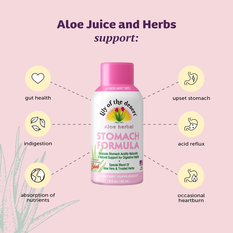 Lily of the Desert Stomach Formula Shot, 12-Pack – Organic