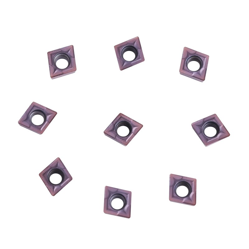 FTVOGUE 10pcs CNC Carbide Tips Inserts, CCMT060204 VP15T Lathe Turning