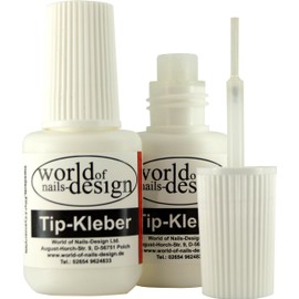 World of Nails-Design Professional Tip Glue, Nail Glue in Brush Bottle, Pack of 1 (2 x 7.5 g)