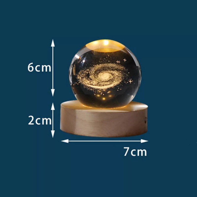 Shuang.W 3d Astronauta Galaxia Bola De Cristal Lamparas De Escritorio