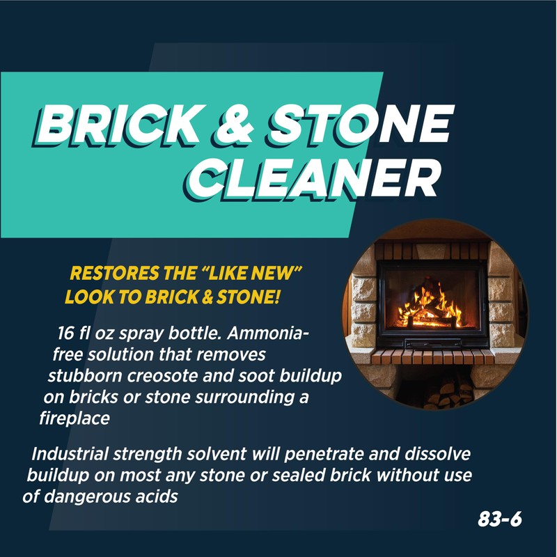 Rutland Brick and Stone Cleaner for Fireplace, Fire Brick, Terracotta,