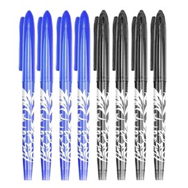 8 Stück Kugelschreiber Radierbar Set – Tintenroller Radierbar in Blau und Schwarz, 0.6mm Radierstift mit Thermo-Tinte, Gelschreiber Friction Stift zum Schreiben und Radieren für Schule Büro Zuhause
