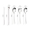 Cutlery Set, 4-Piece Stainless Steel Cutlery Set, Salad Servers,Serving Spoon