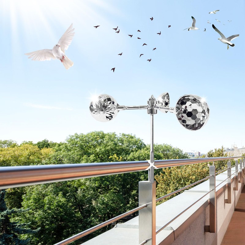 Bird Reflective Spinning Deterrent Devices for Outside Keep Birds Away
