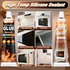 ROFPM High Heat Silicone Glue Clear and Black, 100ml Heat