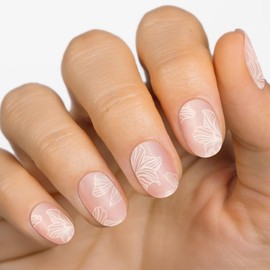 MOYOU LONDON Semi Cured Gel Nail Strips - 20 Pcs. Spring Nail Wraps for Salon-Quality Manicure - Works with Any UV Lamp - Easy to Apply, Trim, & Remove Gel Stickers