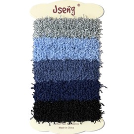 Jseng 10Packs Hair Ties - No Damage Thick Hair Elastics - Seamless Terry Elastics Bands Ponytail Holders - Hair Accessories for Thick Curly Hair - Cool Toned Blue