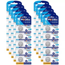 PKCELL 50pcs CR2016 Lithium Battery DL2016 BR2016 DL2016 LM2016 3V Coin Cell For Clocks
