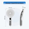 HERLUX High Pressure Shower Head- 3-mode LED Handheld ShowerHead- Removable