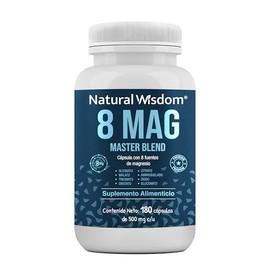 NW 8 MAG con 8 Magnesios 180caps - Citrato, Glicinato, Malato, Treonato de Magnesio y más | Ingredientes Naturales | Energia, Antioxidante | Natural W